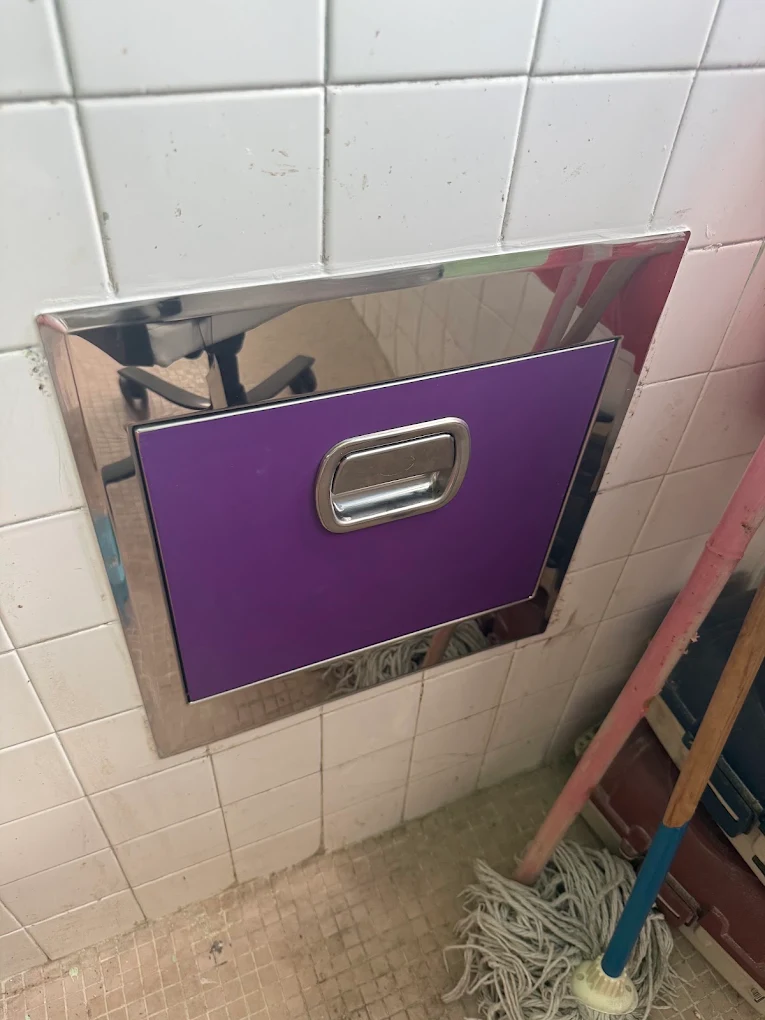 After: newly replaced condo rubbish chute